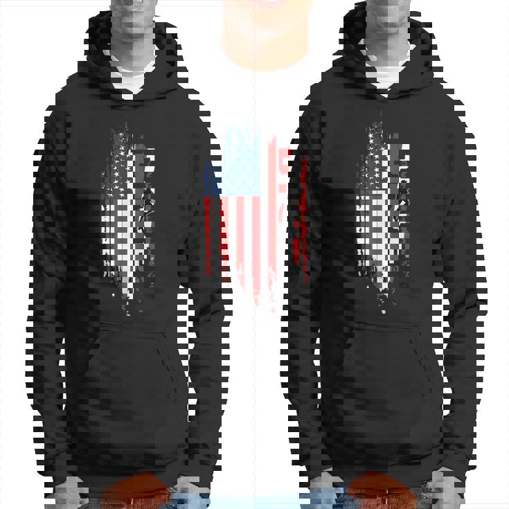 United States Flag Usa Scuba Diving Dive 4Th Of July Men Hoodie