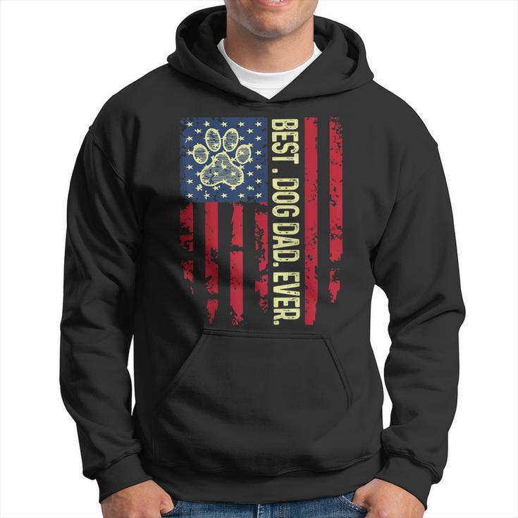 United States Usa Flag Best Dog Dad Ever Dad On Fathers Day Gift For Mens Hoodie