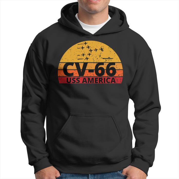 Us Aircraft Carrier Cv-66 Uss America   Hoodie