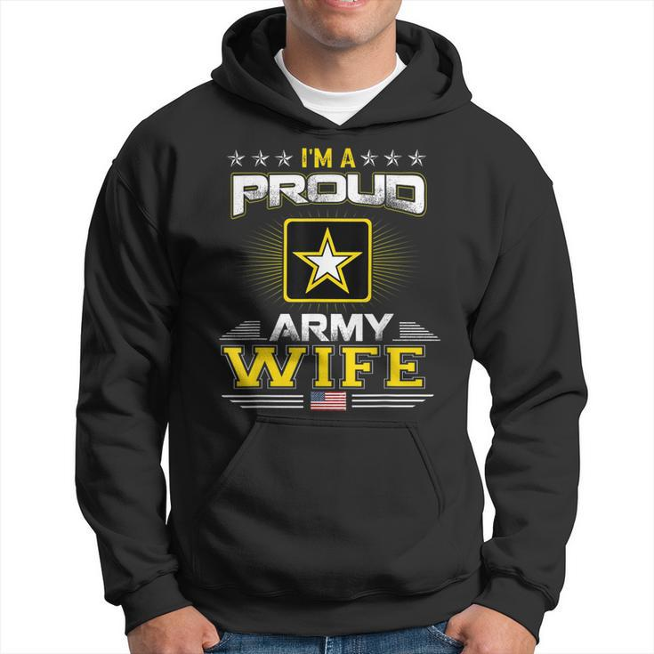 Us Army Proud Us Army Wife  Military Veteran Pride Hoodie
