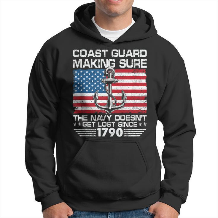 Us Coast Guard Making Sure The Navy Doesnt Get Lost Uscg  Hoodie