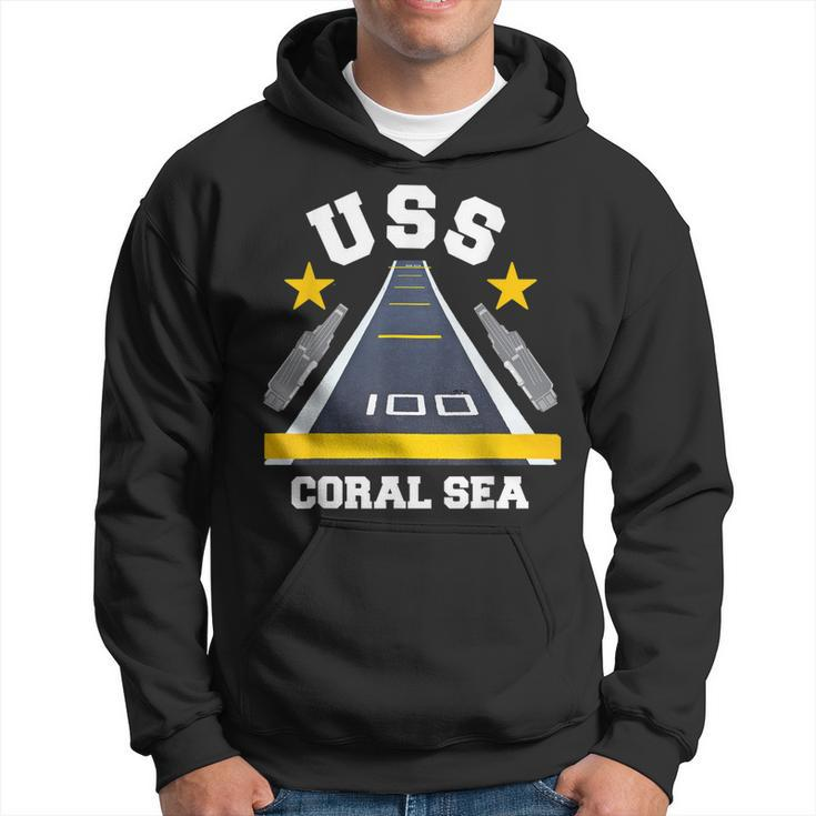 Uss Coral Sea Aircraft Carrier Military Veteran  Hoodie