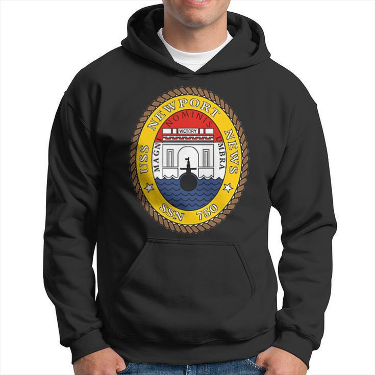 Uss Newport News Ssn-750 Nuclear Attack Submarine  Hoodie