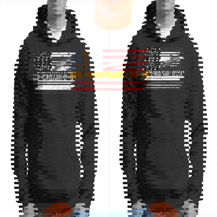 Uss Pennsylvania Bb-38 Ww2 Battleship Warship Veteran Father Hoodie