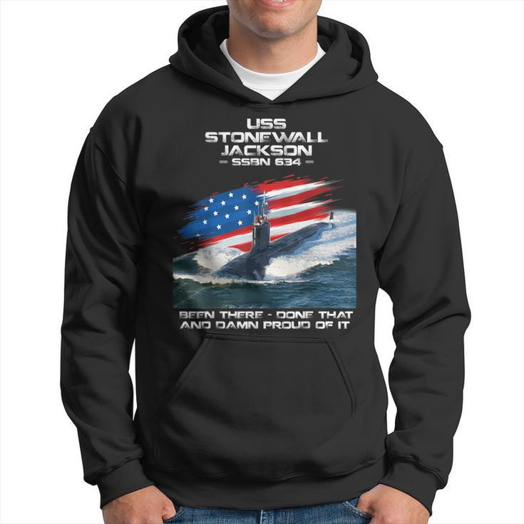 Uss Stonewall Jackson Ssbn-634 American Flag Submarine  Hoodie