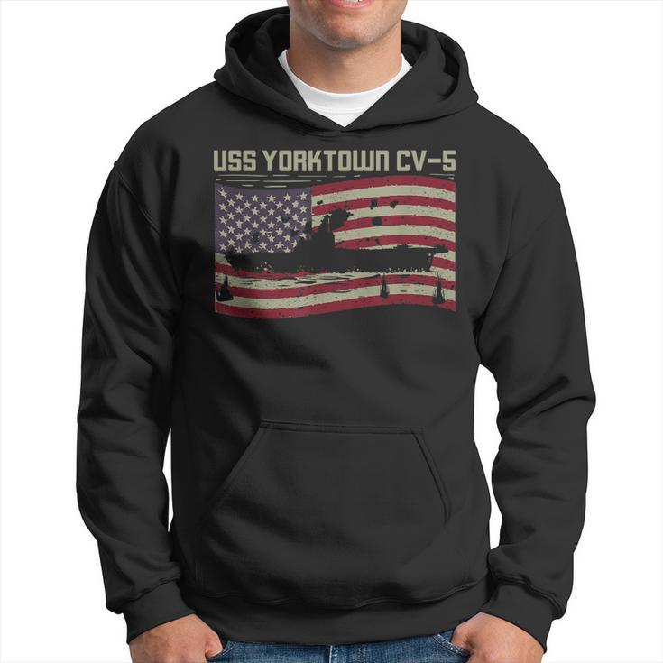 Uss Yorktown Cv-5 Gift For A Us Military Veteran  Hoodie