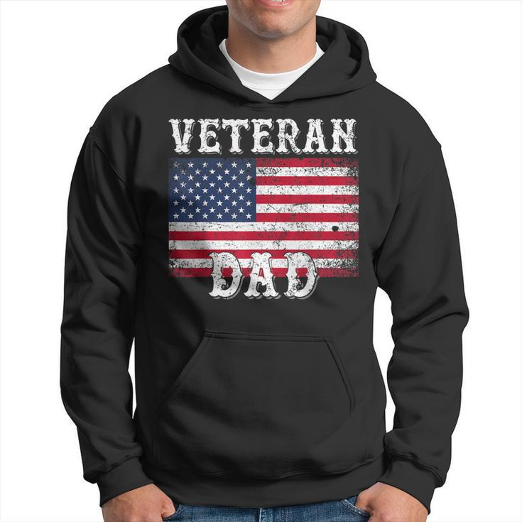Veteran Dad Patriotic American Flag For Men Men Hoodie Graphic Print Hooded Sweatshirt