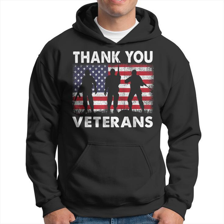 Veterans Day Thank You Veterans Usa Flag Patriotic  V4 Hoodie