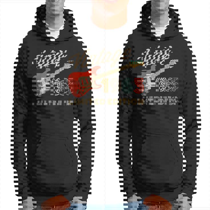 Vintage 1963 Limited Edition Guitar Year Of Birth Birthday Hoodie