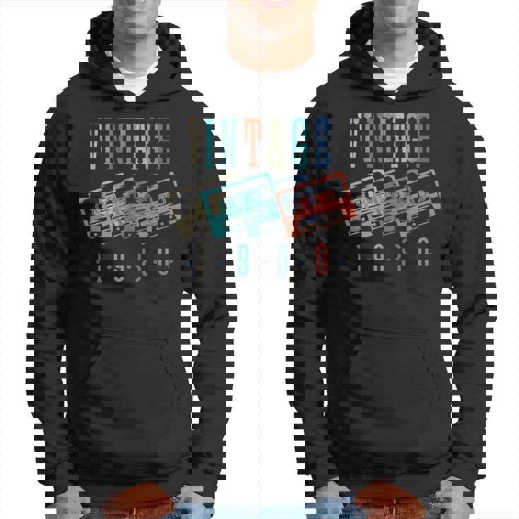 Vintage 1980 Cassette Tape 1980 Birthday Gifts 43 Year Old Hoodie