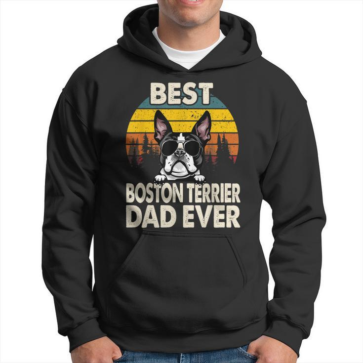 Vintage Best Boston Terrier Dog Dad Ever Gifts Lover Hoodie