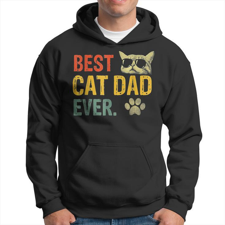 Vintage Best Cat Dad Ever T  Cat Daddy Hoodie