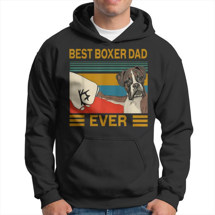 Vintage Best Dog Boxer Dad Ever Bump Fit Gift  Hoodie