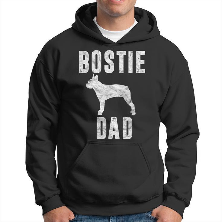 Vintage Boston Terrier Dad Gift Dog Daddy Bostie Father  Hoodie