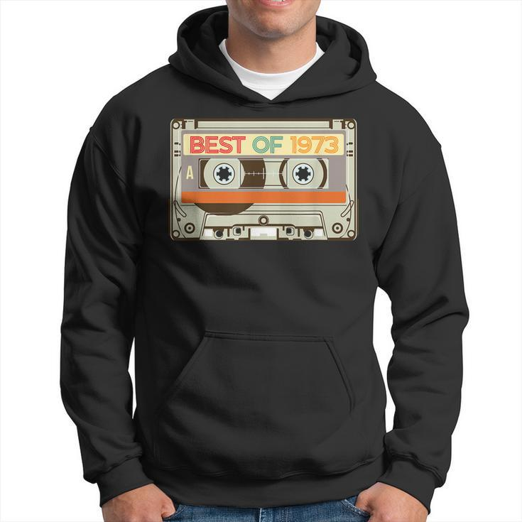 Vintage Cassette Tape Birthday Gifts Born In Best Of 1973  Hoodie
