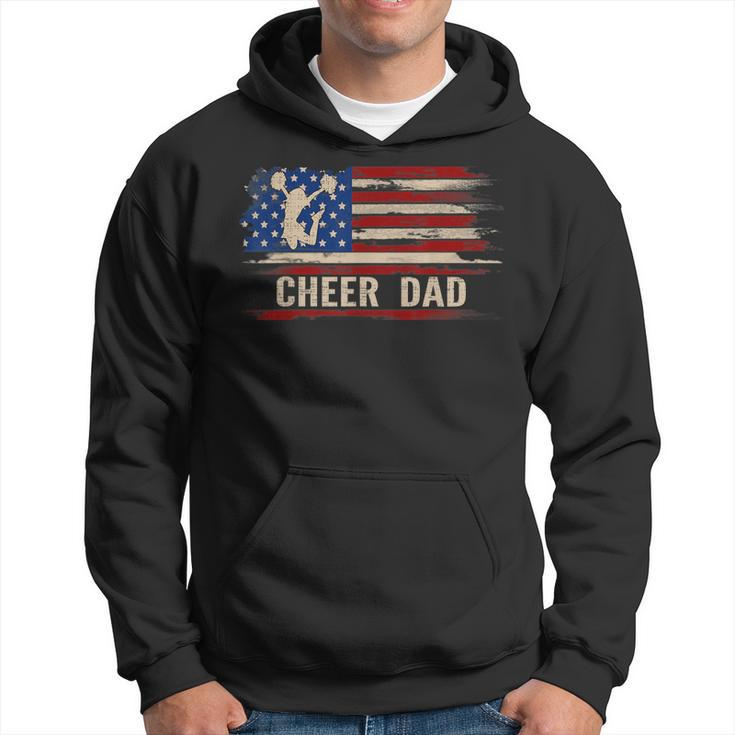 Vintage Cheer Dad American Usa Flag CheerleadingDance Gift  Hoodie