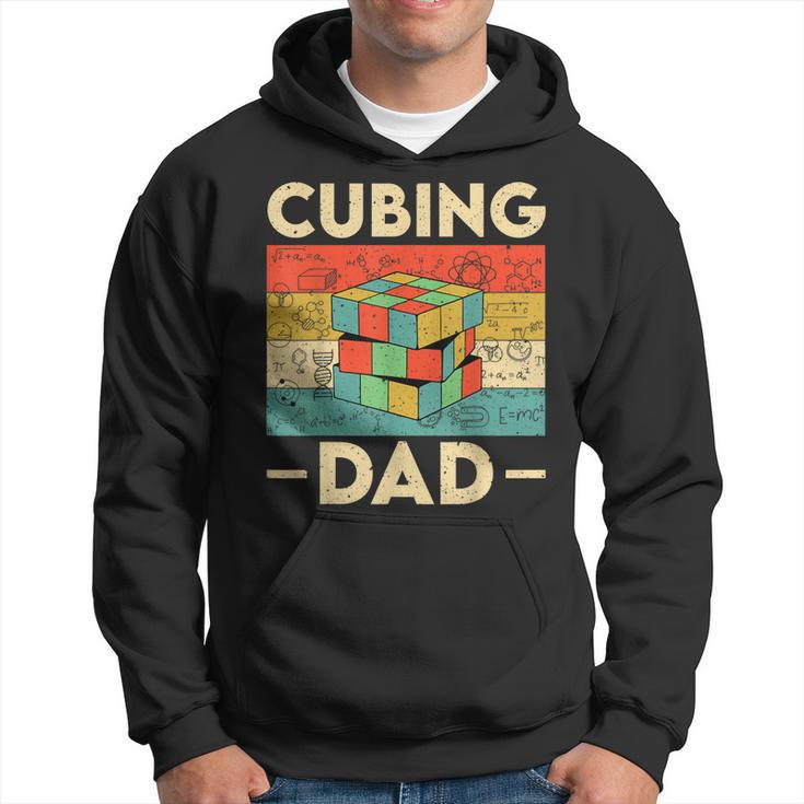 Vintage Cubing Dad Funny Speedcubing Math Lovers  Hoodie