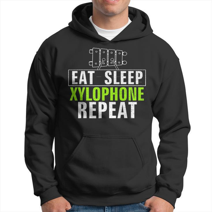Vintage Eat Sleep Xylophone Repeat Funny Music Orchestra Hoodie
