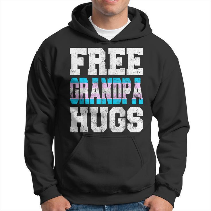 Vintage Free Grandpa Hugs Transgender Heart Lgbt Pride Month Hoodie