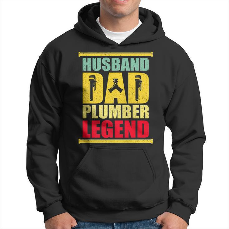 Vintage Husband Dad Plumber Legend   Hoodie
