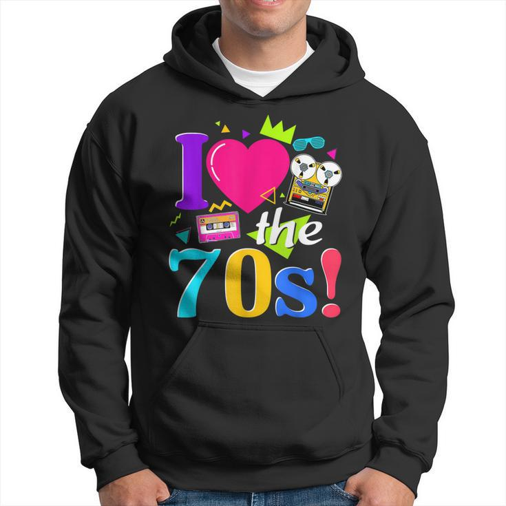 Vintage I Love The 70S Made Me 1970 70S Cassette Tape Hoodie
