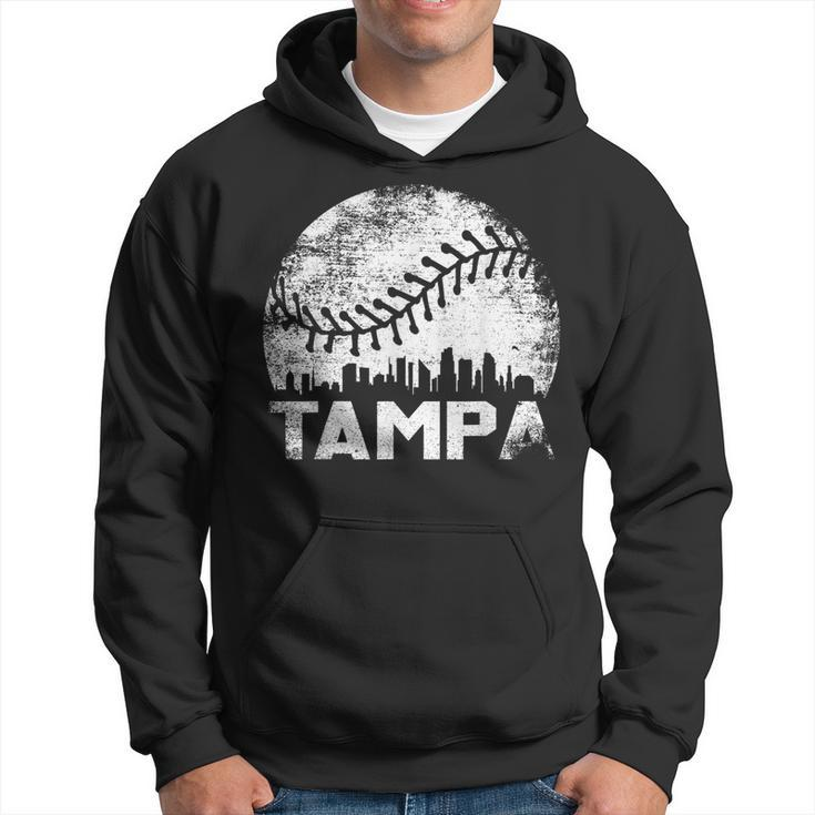 Vintage Tampa Baseball Florida Skyline Apparel Souvenir Men Hoodie