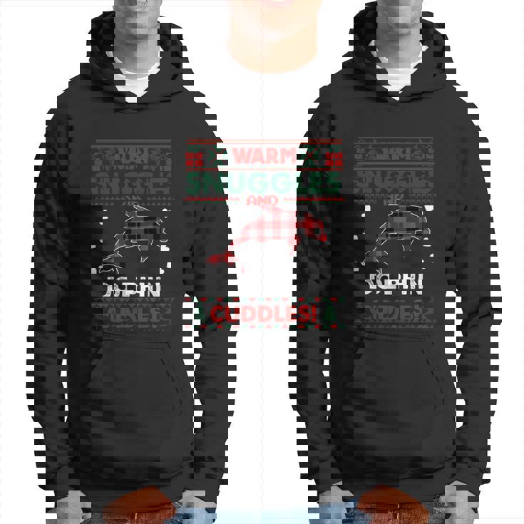 Warm Snuggles Dolphin Lovers Xmas Ugly Dolphins Christmas Meaningful Gift Hoodie