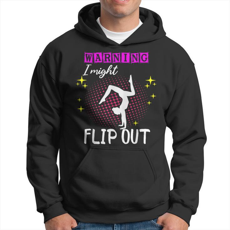 Warning I Might Flip Out Funny Gymnast Cheerleading  Hoodie