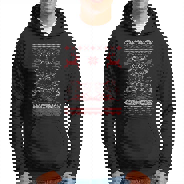 Weihnachten Motorrad Geschenk Biker Hässliche Weihnachten Hoodie