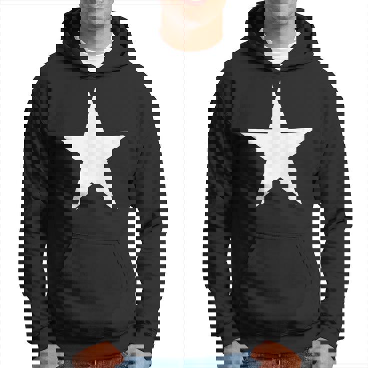 White Star On Front Hoodie