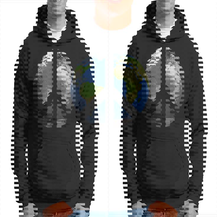 World Peace Earth Day Awareness Celebration Peace On Earth  Hoodie