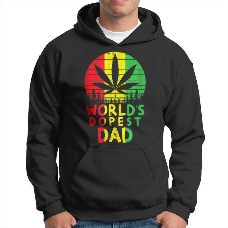 Worlds Dopest Dad Funny Weed Cannabis Stoner Hoodie