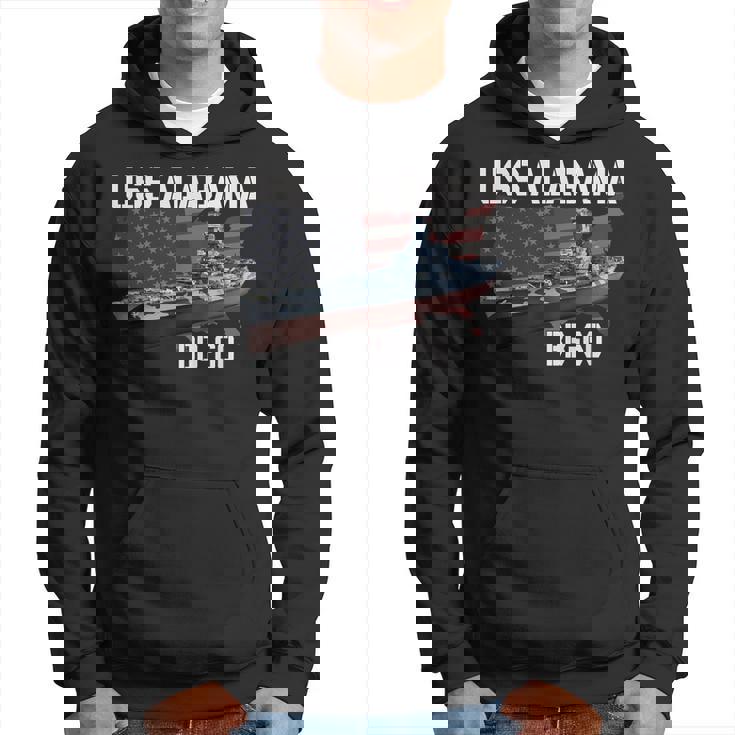 Ww2 American Battleship Uss Alabama Bb-60 Warship Veterans  Hoodie