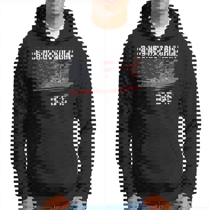 Ww2 American Battleship Uss North Carolina Bb-55 Warships  Hoodie