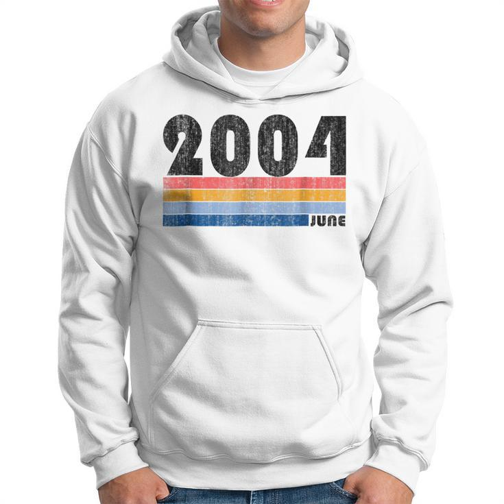 14Th Birthday Gift Retro Born In June Of 2004 T Hoodie