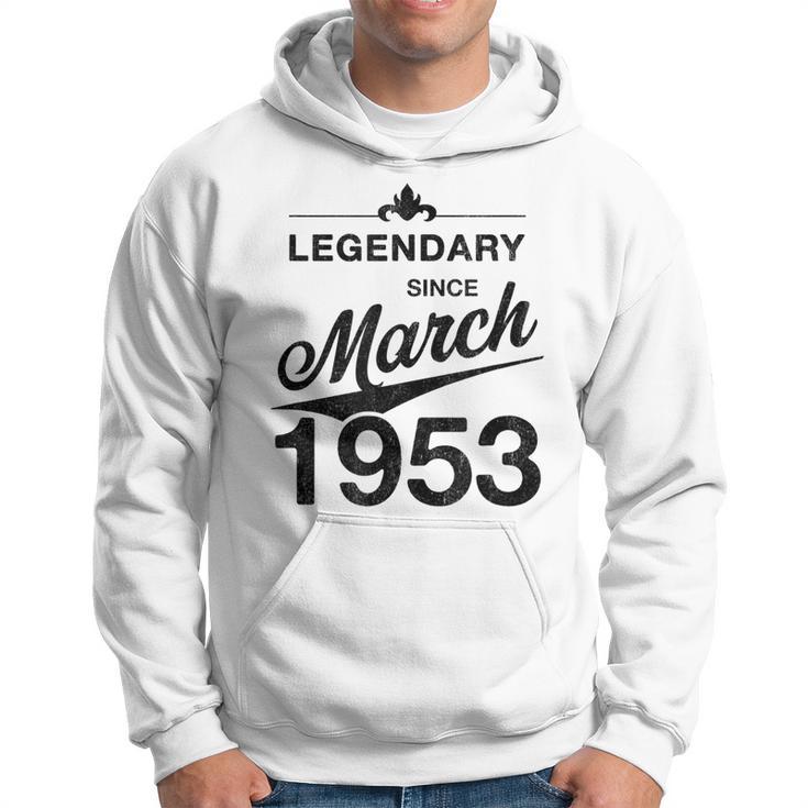 70 Geburtstag 70 Jahre Alt Legendär Seit März 1953 V6 Hoodie