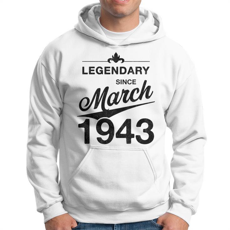 80 Geburtstag 80 Jahre Alt Legendär Seit März 1943 V3 Hoodie