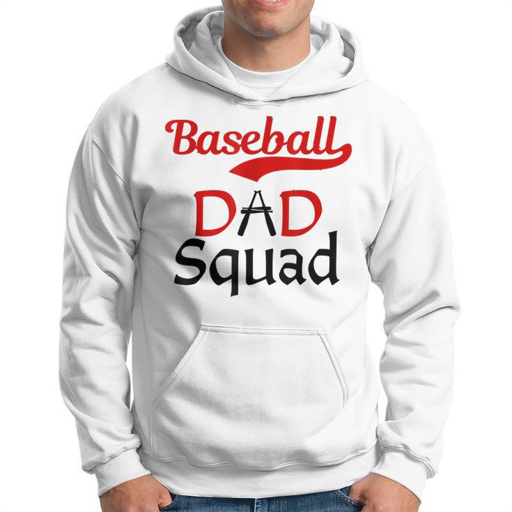 Baseball Dad Squad  With Blk&Red Letters For Proud Papa Gift For Mens Hoodie