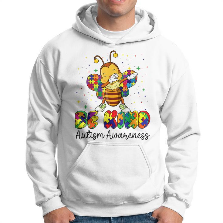 Be Kind Autism Awareness Puzzle Bee Dabbing Support Kids  Hoodie