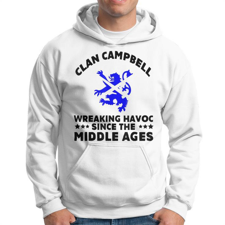Campbell Scottish Kilt Family Clan Scotland Name  Men Hoodie Graphic Print Hooded Sweatshirt