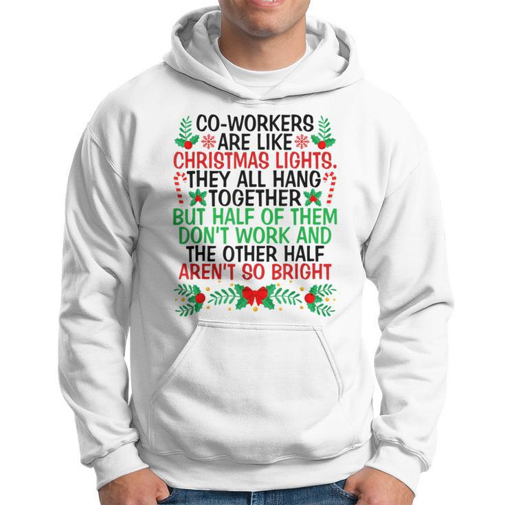 Co Workers Are Like Christmas Christmas Lights Pajamas Men Hoodie
