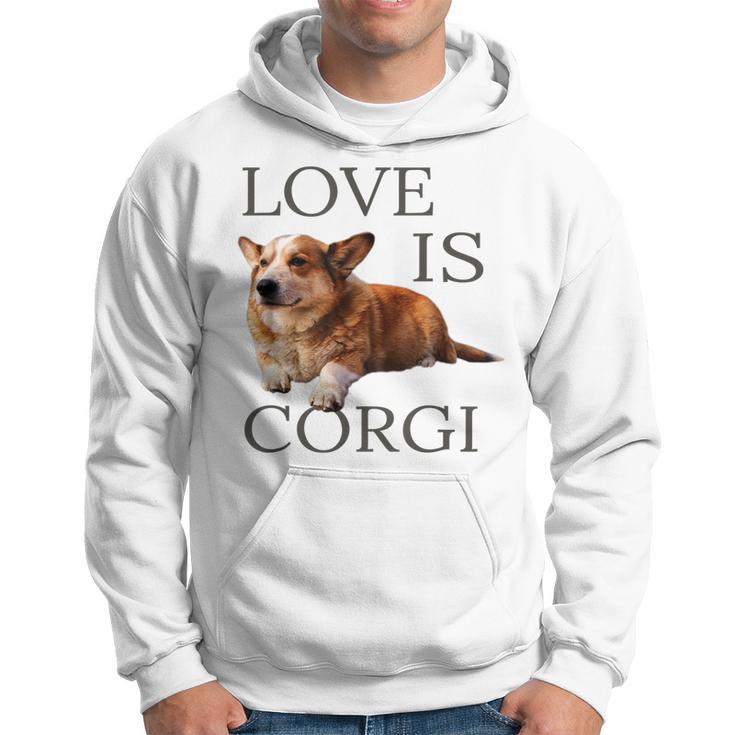 Corgi  Men Women Kids Love Is Dog Mom Dad Gift Pet Hoodie