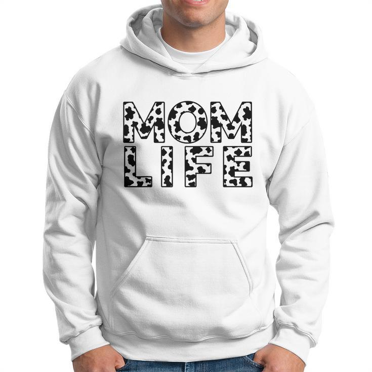 Cow Print Farm Life Mom Life Mama Mothers Day Mothers Day Hoodie