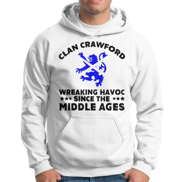 Crawford Scottish Kilt Family Clan Scotland Name  Men Hoodie Graphic Print Hooded Sweatshirt