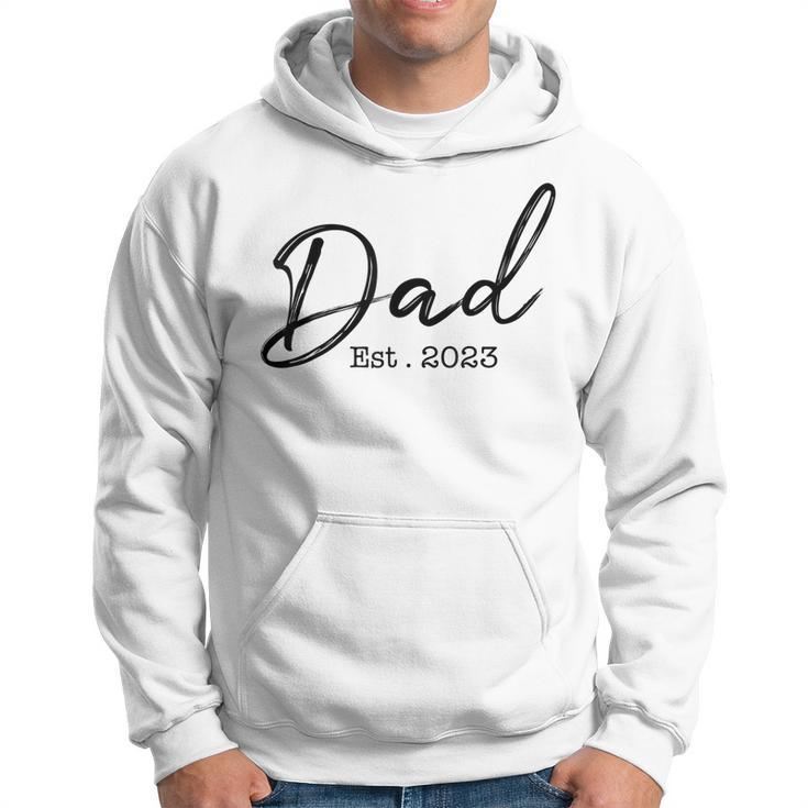 Dad Est 2023 Promoted To Father 2023 First Fathers Day Gift For Mens Hoodie