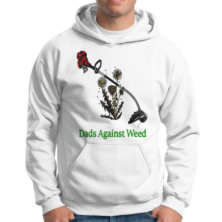 Dads Against Weed Funny Gardening Lawn Mowing Fathers  Men Hoodie Graphic Print Hooded Sweatshirt