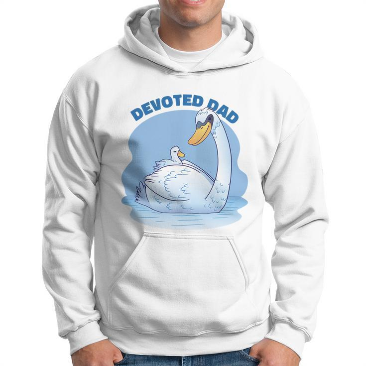 Devoted Dad Swan Fathers Day Gift Hoodie