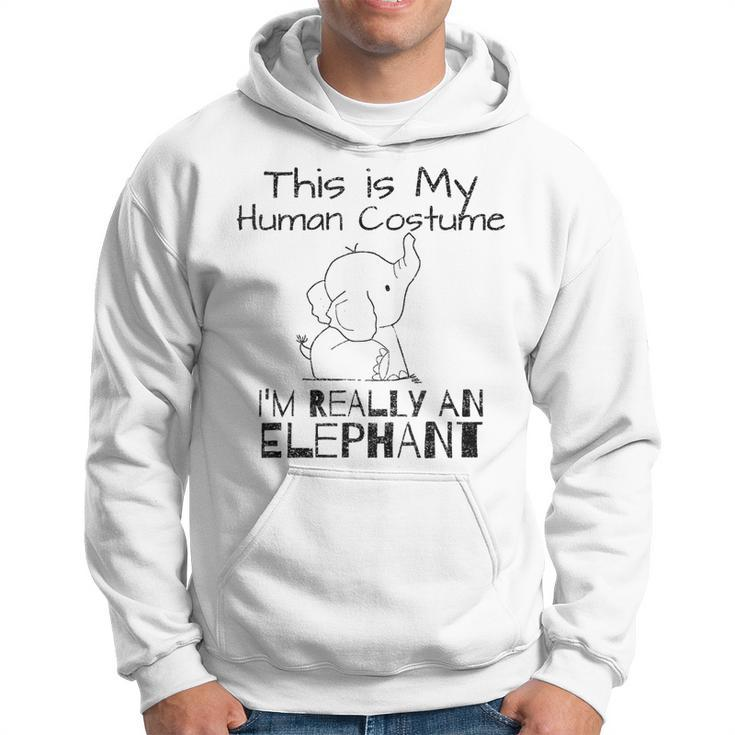 This Is My Echthaar Kostüm Ich Bin Wirklich Ein Elefant Hoodie