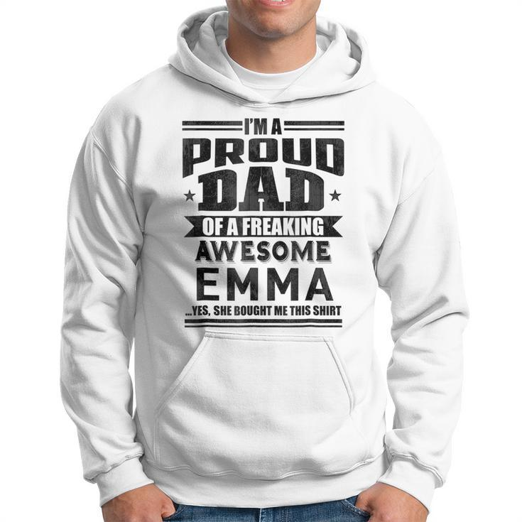 Family Fathers Day Dad Daughter Emma Name  Men Hoodie