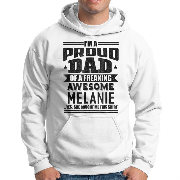 Family Fathers Day Dad Daughter Melanie Name  Men Hoodie